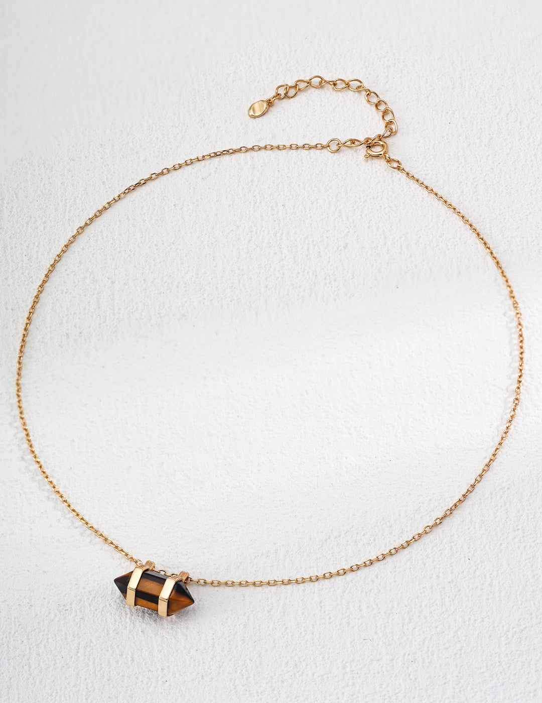 Tiger’s Eye Prism Pendant Necklace detail image 3