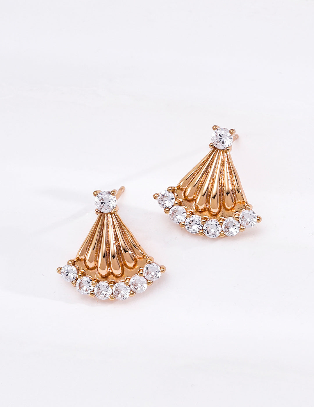 Art Deco Fan Silver Earrings product detail