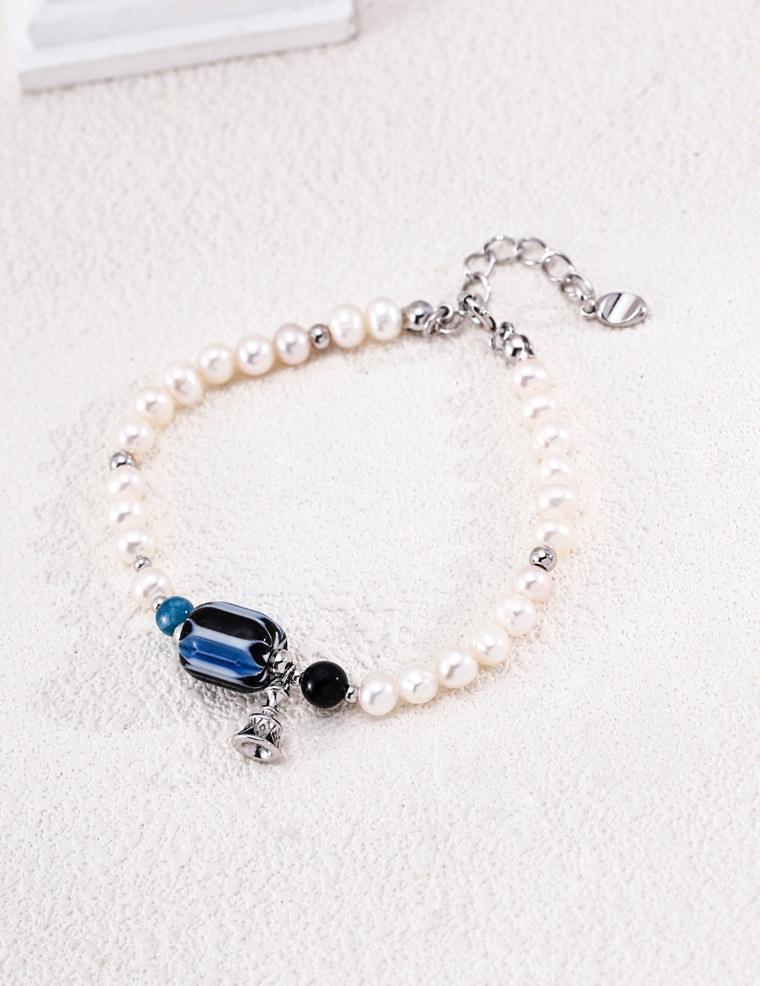 Midnight Blue Himalayan Glass Silver Bracelet product detail