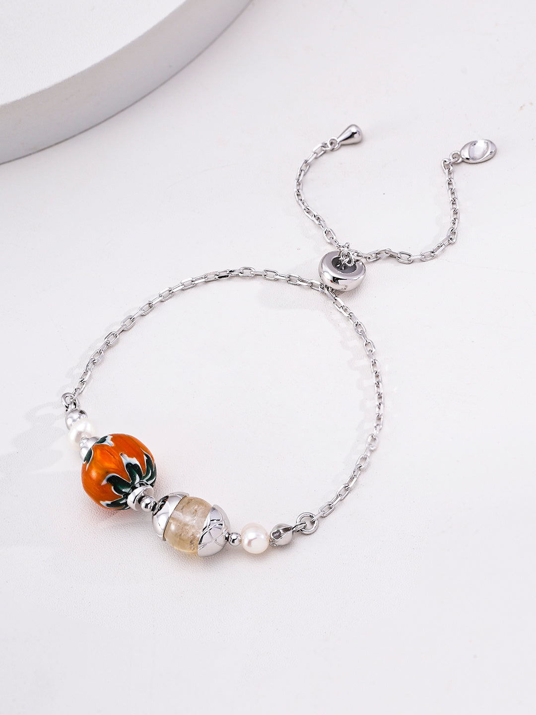 Himalayan Kilnfire Glass Silver Bracelet product detail