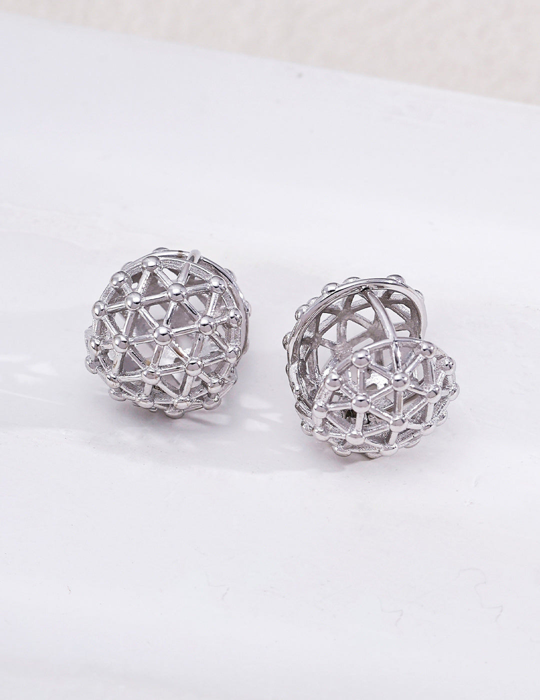 Vintage Modern Silver Earrings detail image 3