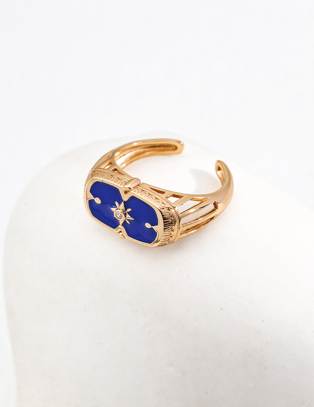 Blue Black Glaze Open Ring product detail