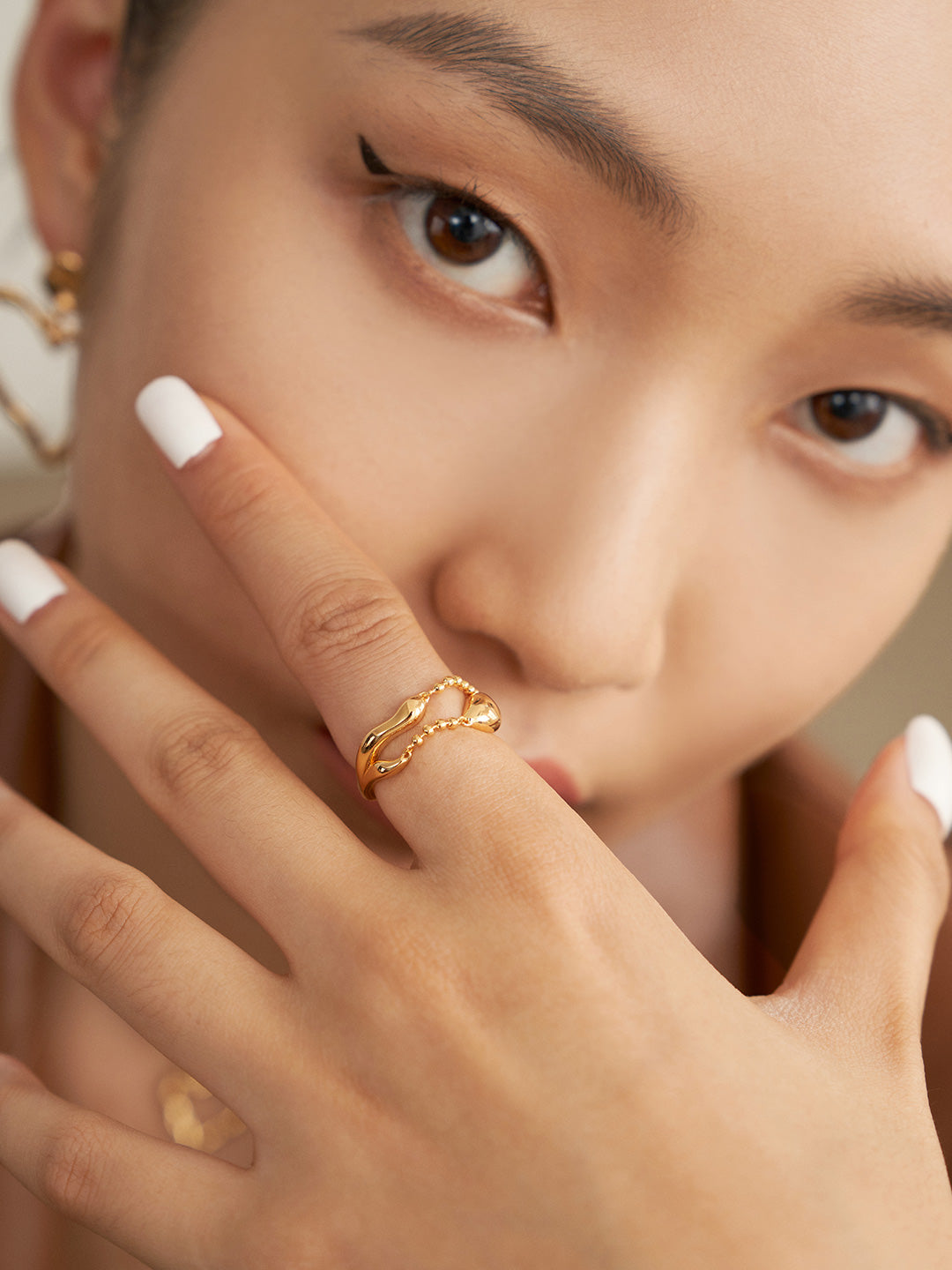 Liquid Drop Open Ring product detail