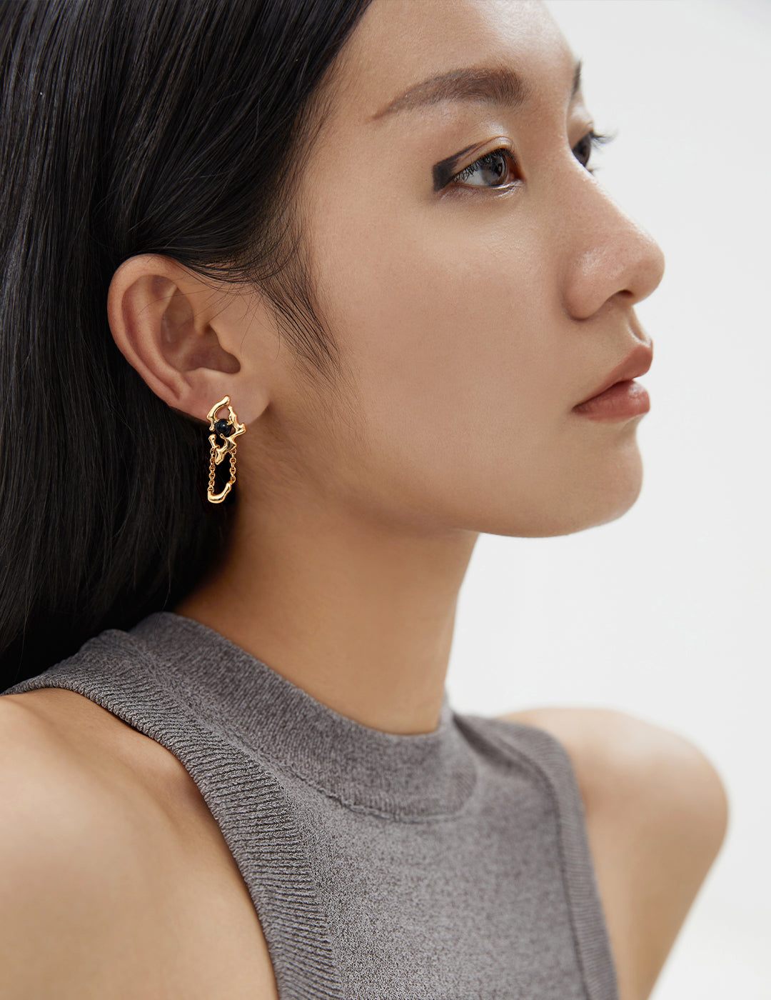 Lava Onyx Sculptural Earrings product detail